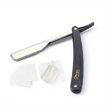 סכין תער מסורתי עם ידית מתקפלת