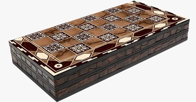 שש בש טורקי עץ מלא – גודל L (20×40 ס"מ) – דגם יוקרתי מתוצרת טורקיה