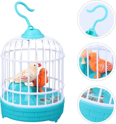 כלוב תוכי מדבר עם חיישן