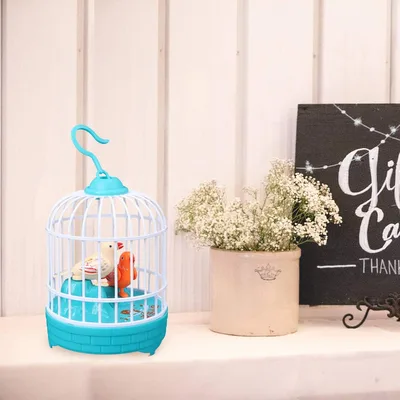 כלוב תוכי מדבר עם חיישן