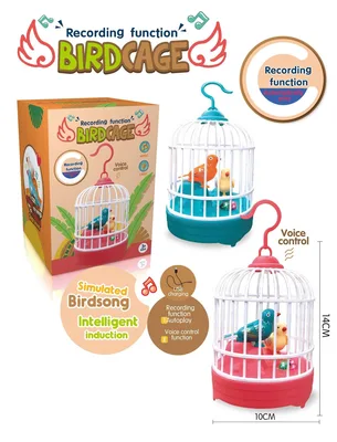 כלוב תוכי מדבר עם חיישן