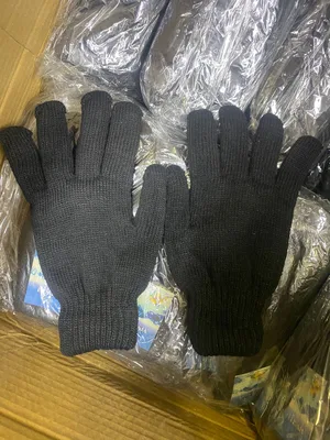 כפפות צמר שחורות לחורף – ONE SIZE | עבות, מחממות ונוחות