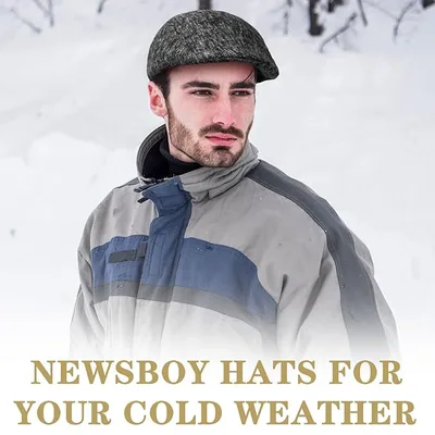 כובע קסקט חורפי ועבה צרפתי לגבר