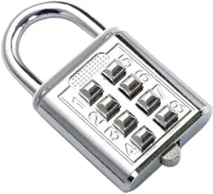 מנעול קוד לחצנים 8 ספרות/לחיצות – נפתח מהר, מתאים לשטח וליום־יום