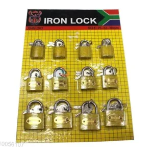 סט 12 מנעולי פליז איכותיים (Solid Brass) ב-3 גדלים