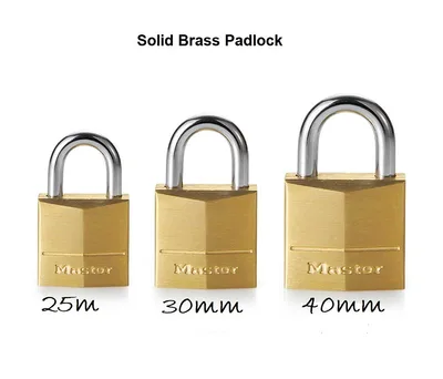 סט 12 מנעולי פליז איכותיים (Solid Brass) ב-3 גדלים