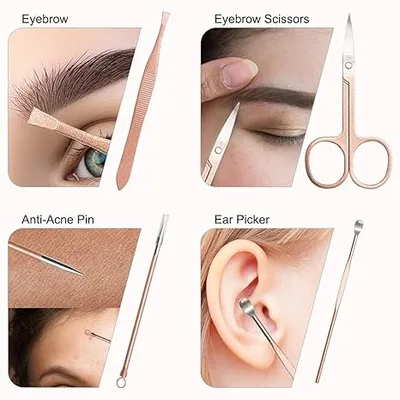 ערכת מניקור ופדיקור יוקרתית 12 חלקים – סלון טיפוח פרטי בתוך מארז