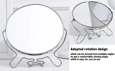 מראת איפור שולחנית דו־צדדית 7 אינץ’ – צד רגיל + צד מגדיל פי 3