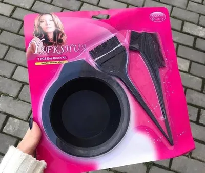 סט לצביעת שיער בבית – קערה + 3 מברשות מקצועיות