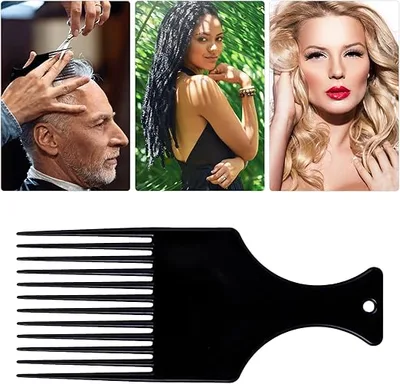 מסרק לשיער מתולתל/מקורזל מפלסטיק קשיח