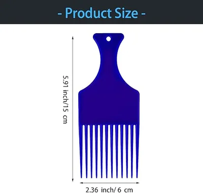 מסרק לשיער מתולתל/מקורזל מפלסטיק קשיח