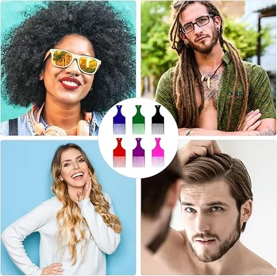 מסרק לשיער מתולתל/מקורזל מפלסטיק קשיח