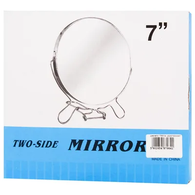 מראת איפור שולחנית דו־צדדית 7 אינץ’ – צד רגיל + צד מגדיל פי 3