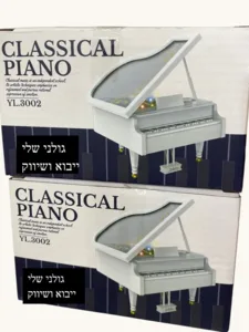 תיבת נגינה פסנתר כנף קלאסי עם אורות LED צבעוניים – דגם פרימיום YL.3002