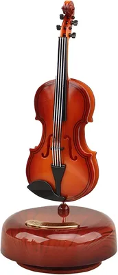 תיבת נגינה כינור קלאסי מסתובבת – עיצוב וינטאג' יוקרתי