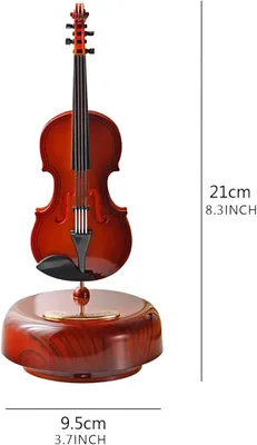 תיבת נגינה כינור קלאסי מסתובבת – עיצוב וינטאג' יוקרתי