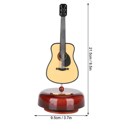 תיבת נגינה גיטרה קלאסית מסתובבת – עיצוב פרימיום וצלילים מרגיעים