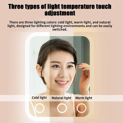 מראת איפור טאץ' מקצועית עם תאורת LED חכמה – הדיוק המושלם בכל נגיעה