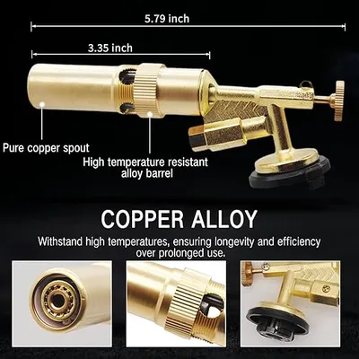 ראש מבער גז (ברנר) מקצועי רב-תכליתי – עוצמת אש לבישול, שטח ועבודה