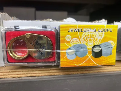 זכוכית מגדלת (לופה) מקצועית לצורפים 30X21mm