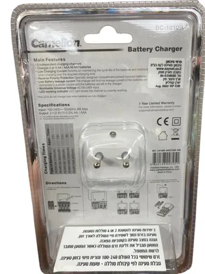 מטען סוללות Camelion מקצועי + 4 סוללות AA נטענות 2700mAh
