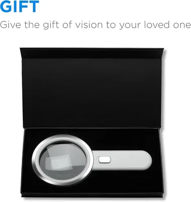 זכוכית מגדלת מקצועית Fancii עם תאורת LED – הגדלה עוצמתית 5X