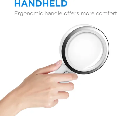 זכוכית מגדלת מקצועית Fancii עם תאורת LED – הגדלה עוצמתית 5X