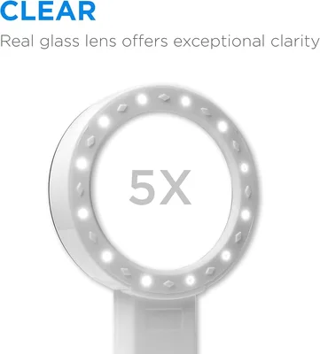 זכוכית מגדלת מקצועית Fancii עם תאורת LED – הגדלה עוצמתית 5X