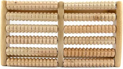 מכשיר עיסוי לכף הרגל מעץ – להקלה על כאבים, דורבן ומתח בכפות הרגליים