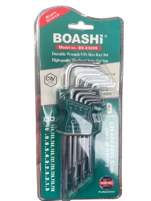 סט מפתחות טורקס (כוכב) מקצועי 9 חלקים BOASHI – פלדת CR-V