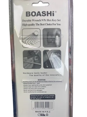 סט מפתחות טורקס (כוכב) מקצועי 9 חלקים BOASHI – פלדת CR-V