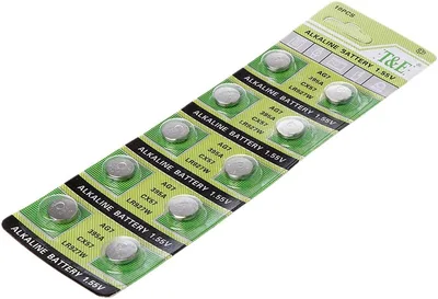 מארז 10 סוללות כפתור AG7 / 395A Alkaline