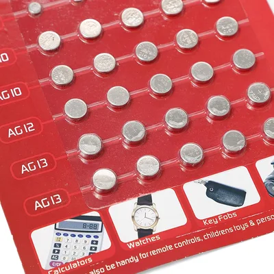 מארז ענק 50 סוללות כפתור High Power – (AG1 עד AG13)