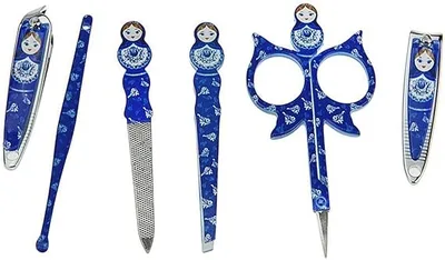 סט מניקור ופדיקור מקצועי 6 חלקים בנרתיק בובת מטריושקה בבושקה