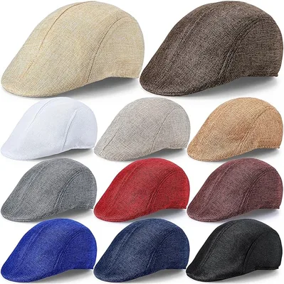 כובע קאסקט יוקרתי במראה פשתן – סטייל אירופאי צרפתי קלאסי