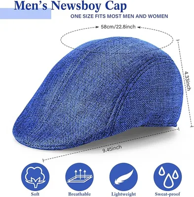 כובע קאסקט יוקרתי במראה פשתן – סטייל אירופאי צרפתי קלאסי