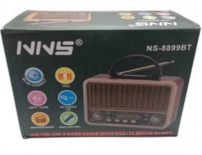 רדיו רמקול בלוטוס רטרו מעוצב 8899BT- רדיו נטען עוצמתי וינטאג'