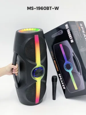 רמקול בלוטוס קריוקי נייד + רדיו 1960BT – עוצמתי חזק ואיכותי מיקרופון אלחוטי