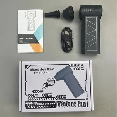 מפוח אוויר חשמלי נייד טורבו 130,000 RPM נטען עם תאורת לד מובנית