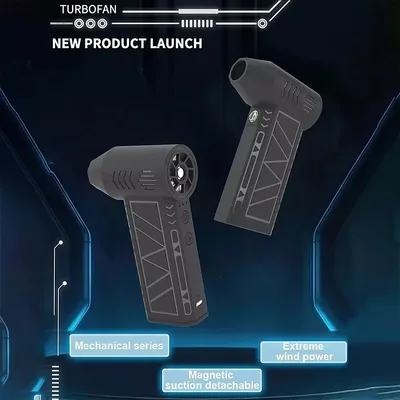 מפוח אוויר חשמלי נייד טורבו 130,000 RPM נטען עם תאורת לד מובנית