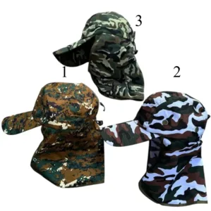 כובע מצחייה "תאילנדי" מקצועי עם מגן צוואר רחב – כובע שטח בהדפס הסוואה