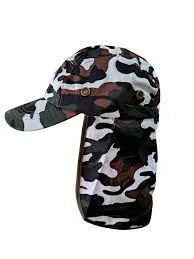 כובע מצחייה "תאילנדי" מקצועי עם מגן צוואר רחב – כובע שטח בהדפס הסוואה