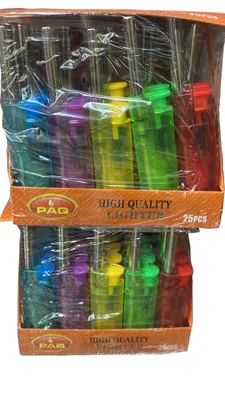 מארז 25 מצתי מטבח שקופים PAQ – מצית מטבח קצרה ואיכותית להדלקת גז