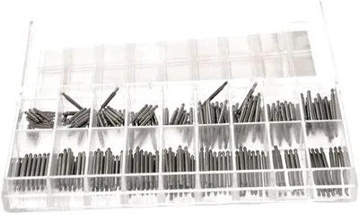 סט 270 יחידות פיני קפיץ מפלדת אל-חלד לרצועות שעון – (8mm-25mm)