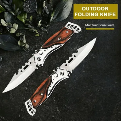 סכין אולר טקטי קומפקטי מקצועי פתיחה מהירה (קפיץ) – פלדת אל-חלד