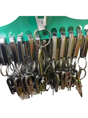 מארז 12 יחידות מספריים מתקפלות טקטיות עם מחזיק מפתחות שאקל