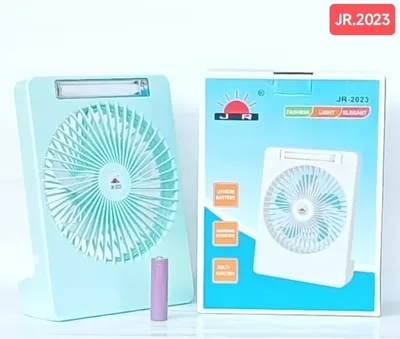 מאוורר שולחני נייד ונטען עם תאורת חירום עוצמתי ושקט לבית ולמשרד