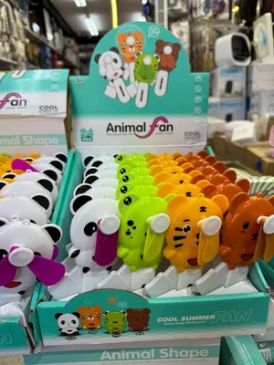 מאוורר ידני לילדים ללא סוללות צעצוע נייד קטן בעיצוב חיות חמודות