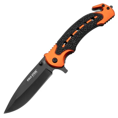 אולר חילוץ טקטי קולד סטיל כתום-שחור Cold Steel פתיחה מהירה