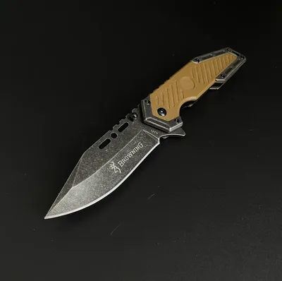 אולר טקטי מתקפל בראונינג Browning A341 להב טנטו פתיחה מהירה צבע מדבר